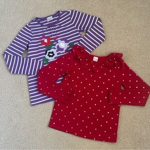 Pair of Hanna Andersson long sleeve shirts, size 12.